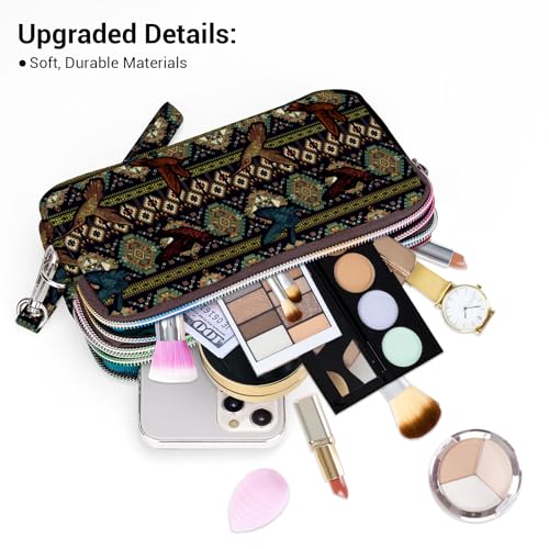 Image of BIAOTIE Large Capacity Wristlet Wallet - Women Printed Nylon Waterproof Handbag Clutch Purse