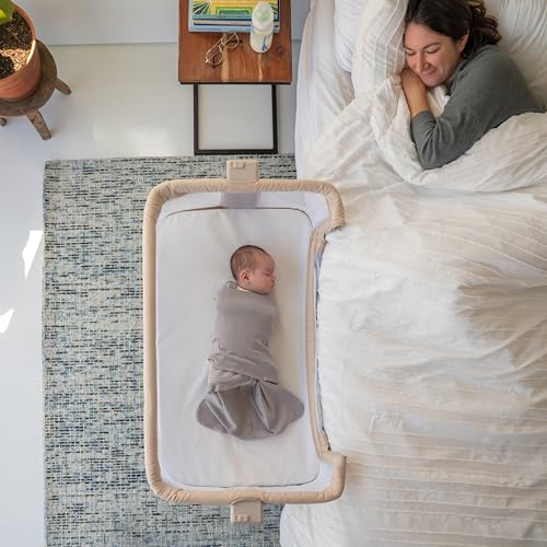 Image of HALO® BassiNest® Bedside Sleeper – Breathable Baby Bassinet Slides Over Bed with Mesh Walls for Airflow & Visibility, Lowering Wall for Easy Access, Fits Most Beds