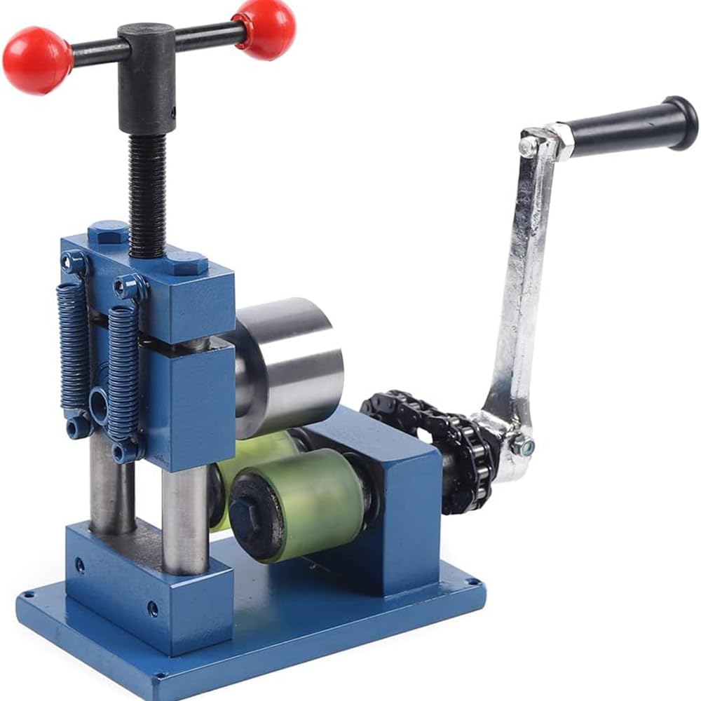 Máquina laminadora de joyería con prensa y dobladora