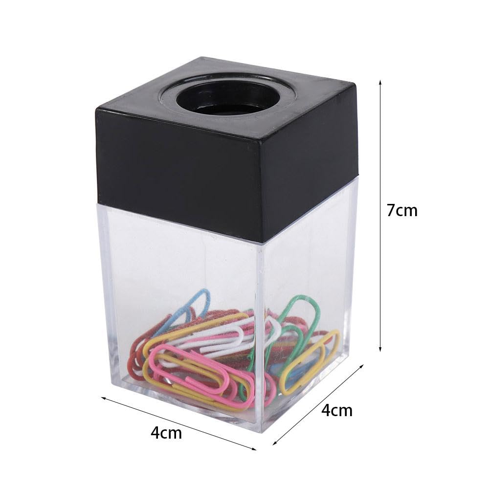 Dispenser magnetico per graffette, scatola di assorbimento, scatola di assorbimento magnetico, dispenser per graffette, per scrivania, ufficio (verde)