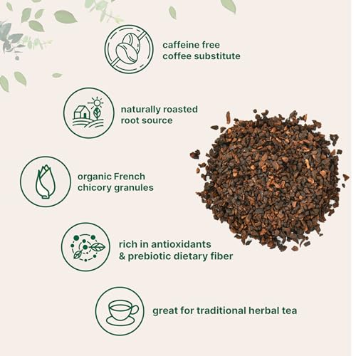 Organic French Chicory Root, 2lbs | Roasted Chicory Granule | Brews like Regular Coffee | Caffeine...