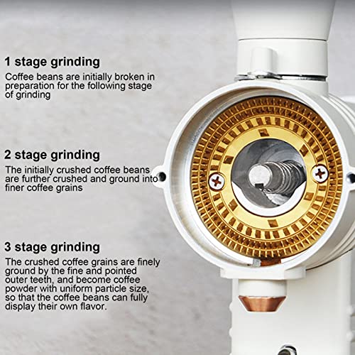 Elektrische Kaffeebohnenmühle, 200 W, 2500 U/min, Automatische Kaffeemühle, 10 Gänge, Einstellbare Grat-Kaffeemühle… – Bild 5