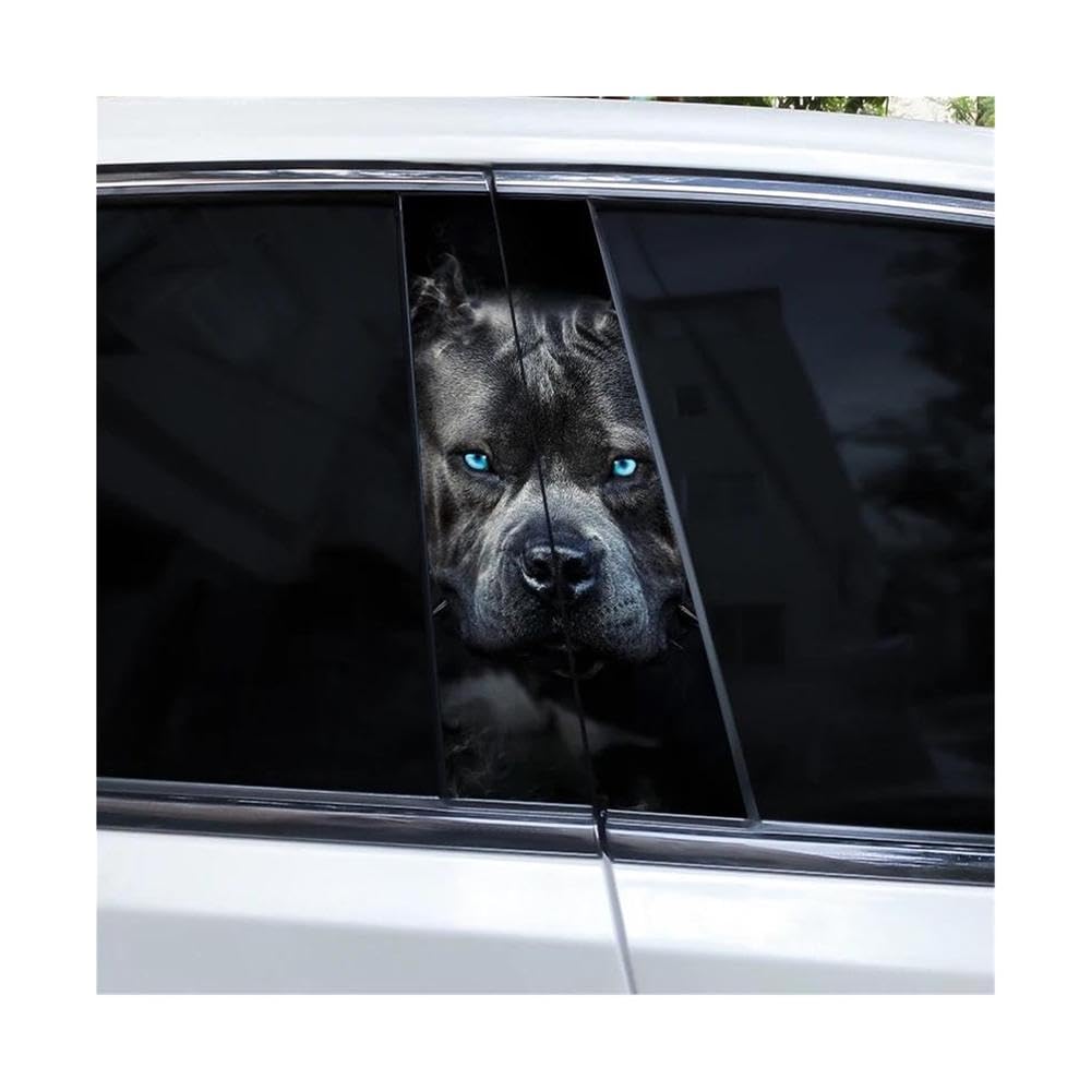 Decorative Items 2pcs Animal Car B-Pillar Decals Waterproof Funny Car Door Pillar Decoration Sticker(M)