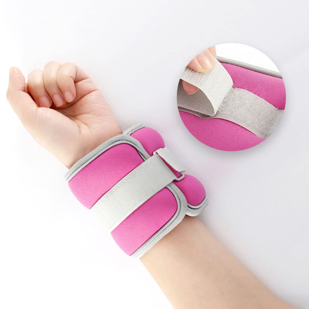 1Pair Mano Polso Gamba Braccio Caviglia Pesi Attrezzatura Esercizio con Cinghie Regolabili per Camminare Fitness Palestra Yoga Pilates Aerobica,Arancia,2KG