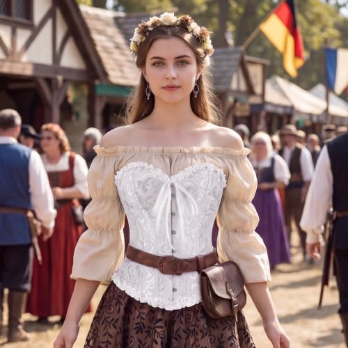 Image of frawirshau Women's Overbust Costume Corset Renaissance Victorian