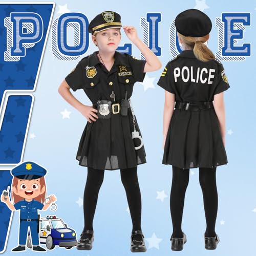 Disfraz Completo de Policía para Niñas Talla M miniatura 2