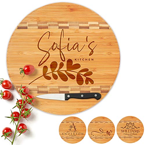 Personalized Cutting Board 11 34 - 11 Designs - Round Cutting Board - Personalized Gifts - Wedding Gifts for the Couple Engagement Gifts Housewarming Gift Custom Gifts