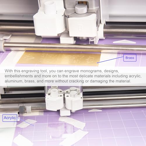Image of Engraving Tip + Scoring Tip + Fine Debossing Tip + QuickSwitch Housing for Cricut Maker 3 /Maker /Venture /Explore 3 /Air 2 /Air, OVAN 3-in-1 Tool Set for Cricut Engrave /Score /Deboss Designs on Materials