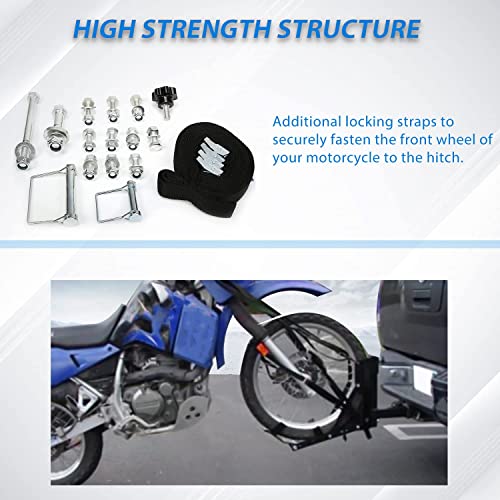 Image of ECOTRIC 800LBS Motorcycle Trailer Hitch Scooter Hauler Mount Rack