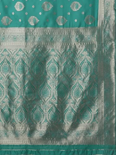 Image of AKHILAM Women's Kanjivaram Woven Soft Silk Saree With Blouse Piece