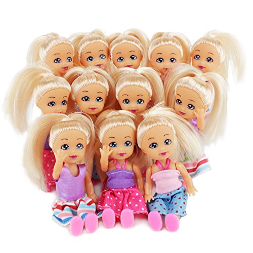Boley 12 Pack Forever Fashionistas Toy Doll Set - Girls Dolls Figurines Box with Unique Outfits, Apparel - Additional Hair Accessories Included - Great for Stocking Stuffers, Birthday Parties