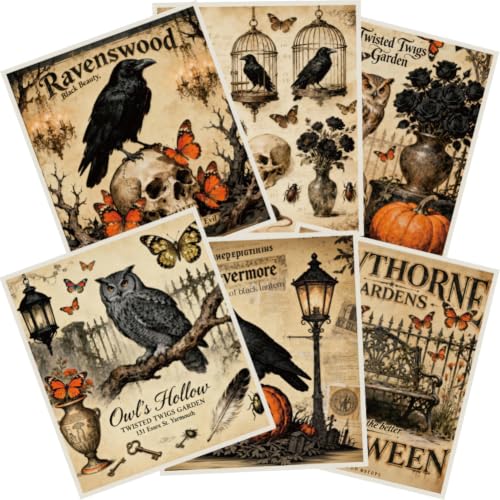 PRESSINART 6pcs torchons Halloween suédois 7.7 x 6.8 po