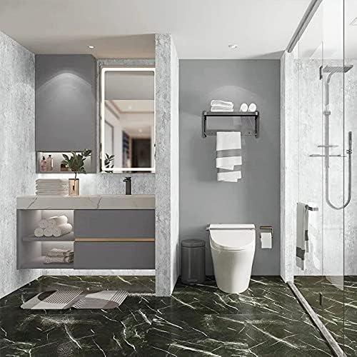 40cm x10m Grey Wallpaper Self Adhesive Vinyl Film Peel and Stick Wallpaper Furniture Stickers Sticky Back Plastic Removable DIY Decorative for Kitchen Living Room Bedroom Shelf Liner Upgrade Thicker