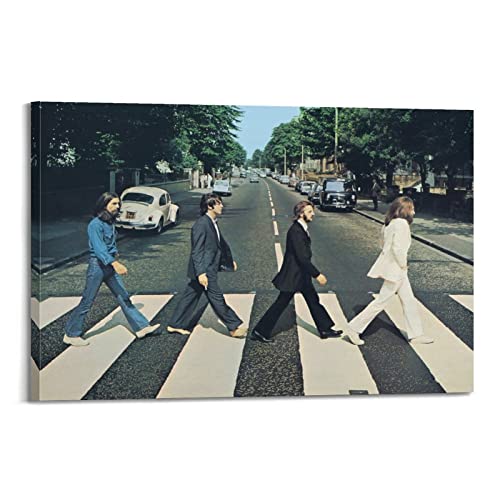 The Beatles Art Group Poster décoratif sur toile pour chambre à coucher 60 x 90 cm - Les Beatles, Paul McCartney, John Lennon, RIngo Starr, George Harrison The Beatles Art Group Poster décoratif sur toile pour chambre à coucher 60 x 90 cm