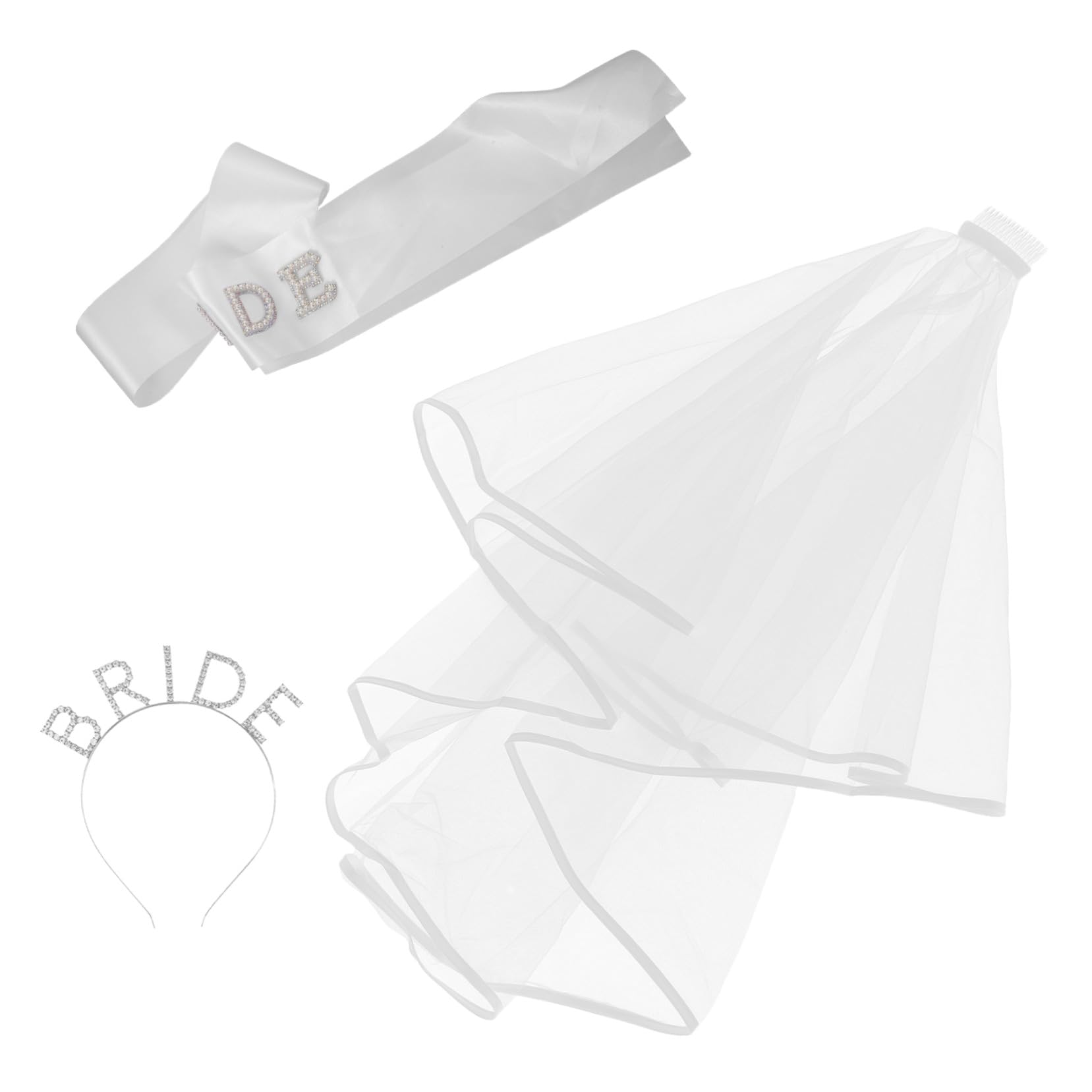 4 Juegos Conjunto de Accesorios para Novia con Diadema y Perlado Elegante y Detallado para Despedidas de Soltera y Duchas Nupciales Diseño Único para Celebraciones Pre Boda