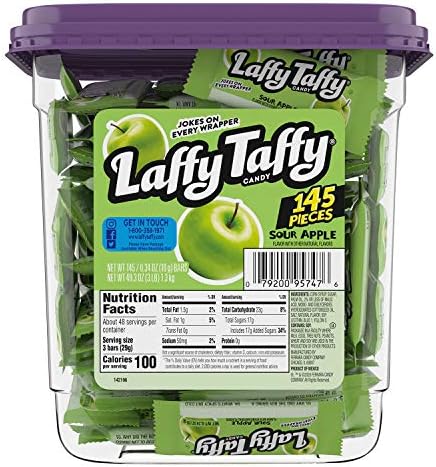 Laffy Taffy Candy, Sour Apple, 145 Pieces
