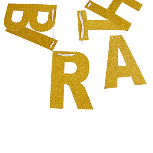 JijAcraft Glitter Buon Compleanno Banner, 3 M