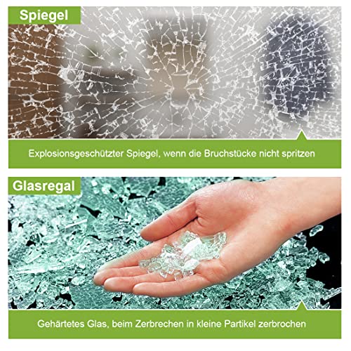 S'AFIELINA Specchio da bagno con ripiano, 50 x 70