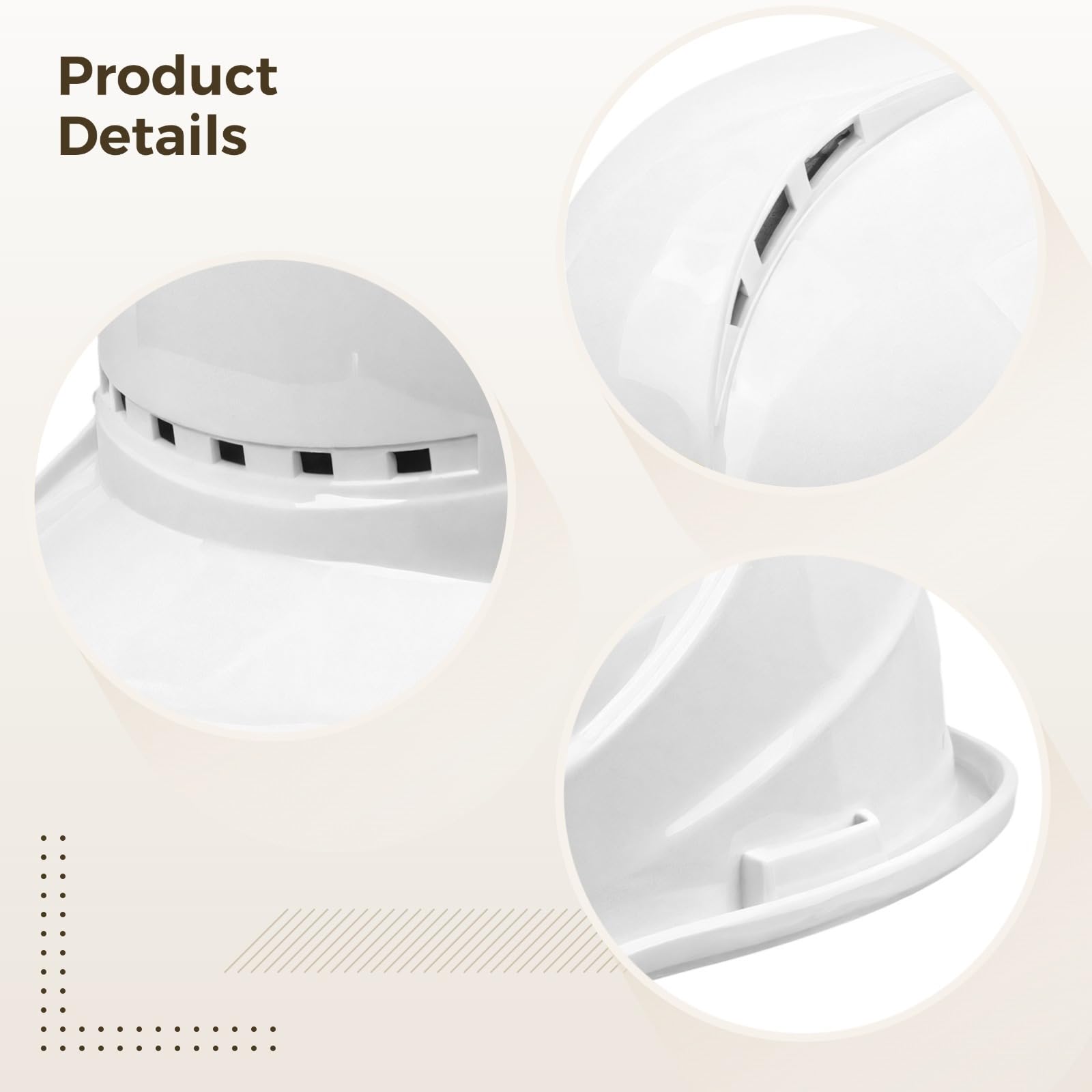 Gorra de seguridad industrial con agujeros de ventilación, casco duro ajustable impermeable, sistema de soporte interno de 4 puntos, casco resistente para trabajos de construcción