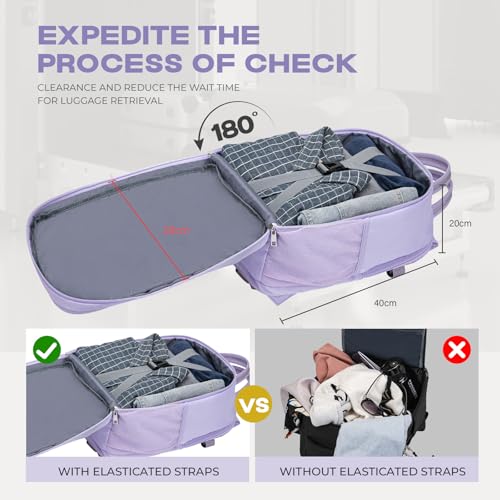 VMIKIV per Zaino Ryanair 40x30x20 Zaino da Viaggio Aereo Bagaglio a Mano per Wizz Air Borsa Donna Uomo per Vueling Aereo Zaini da Viaggio Antifurto Piccolo Borsone da Cabina per Scuola Lavoro