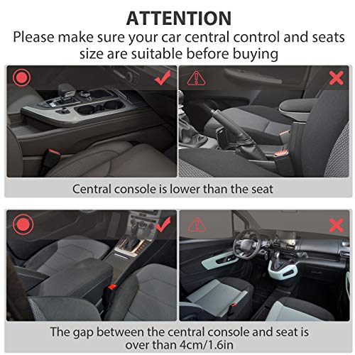 Jeteven Car Seat Gap Filler, 2 Pack Multifunctional Car Seat Organizer, Console Side Pocket Storage Box with Cup Holder, Upgraded Organizer Between Front Seats for Cellphones, Wallets - Thumbnail 3