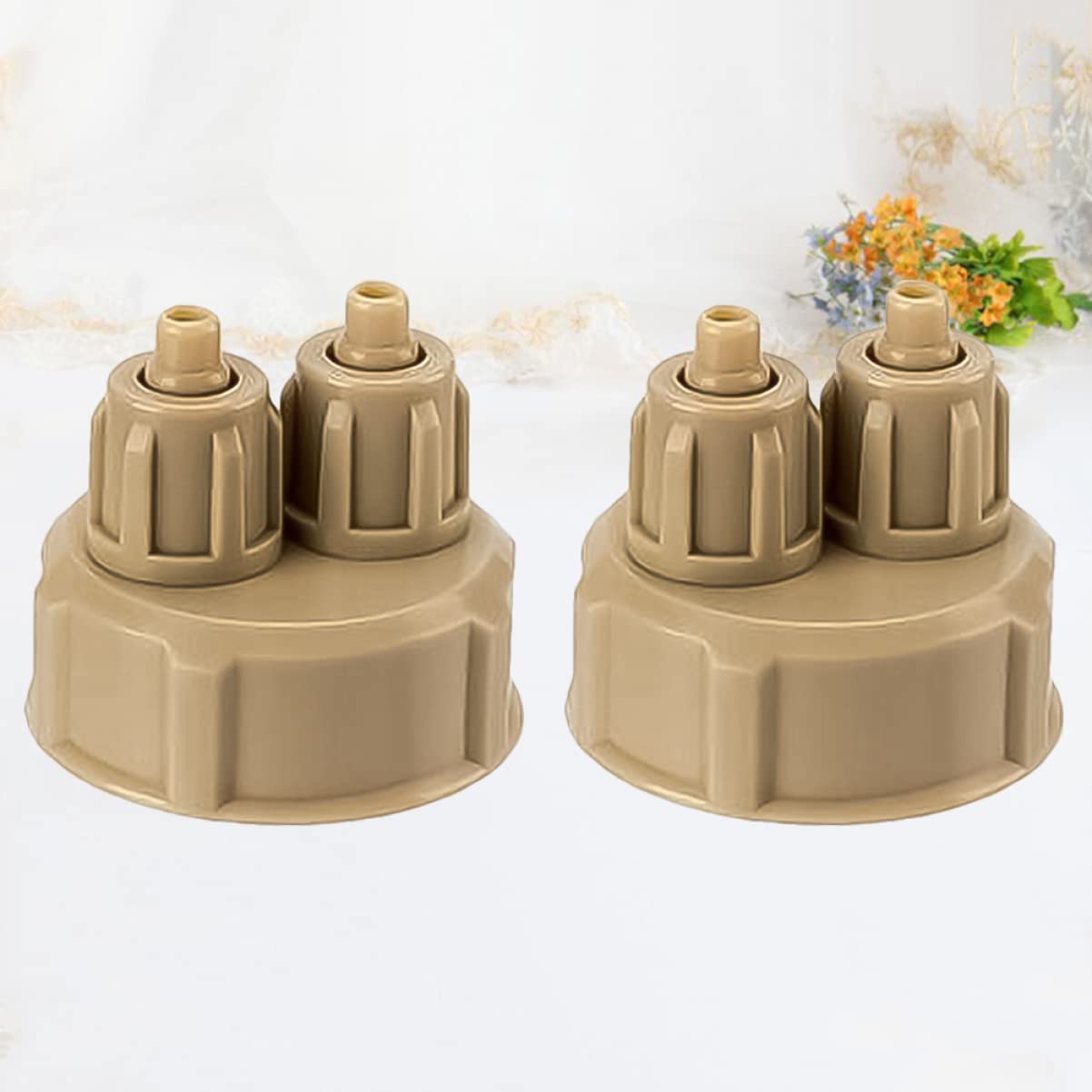 Mipcase 2pcs Guage Aquarium Bottle Reactor Planted Accessories Diffuser Tube Part for Plants Tank Cap Dioxide Tool Tank, Carbon Cap, Fish Generator Reactor, System