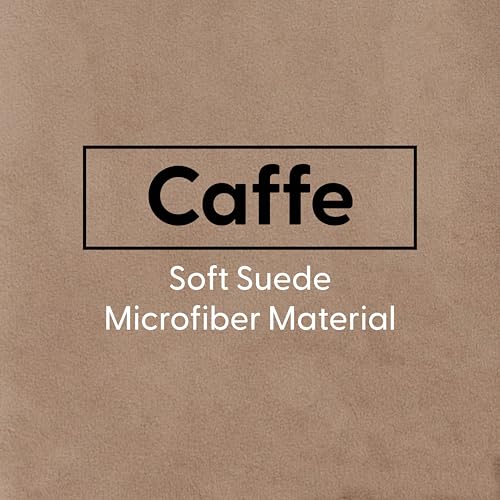 Factory Direct Partners Velvety and Vinyl Overstuffed Rectangle Ottoman for Living Room, Lounge, Office - Caffe