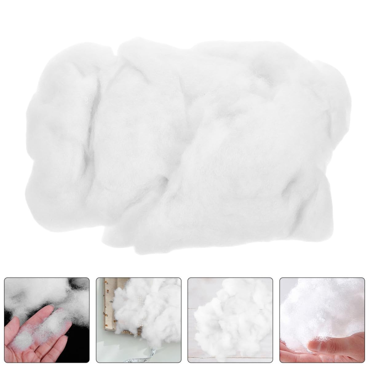 WOONEKY Relleno de Fibra de Poliéster 125 G Alta Elasticidad para Cojines Almohadas y Peluches Material y Duradero para Manualidades y Proyectos DIY