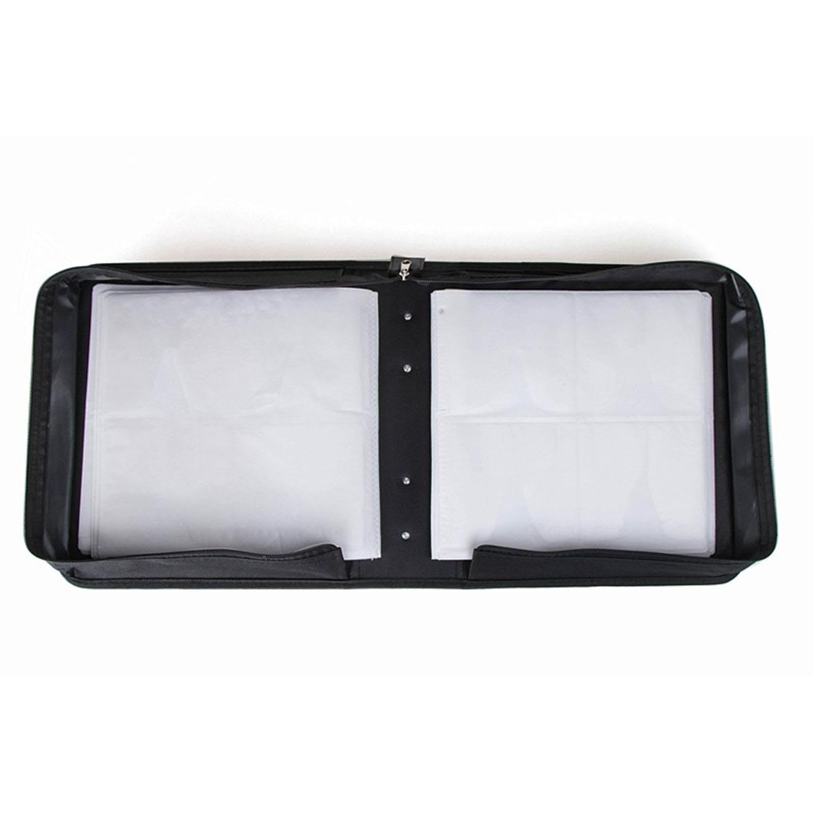 Custodia per CD Custodia per Dischi Dvd Custodia Impermeabile Antipolvere Portatile in Pelle Rigida PU per Auto, Ufficio, Viaggi, casa