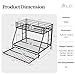 SUNLEI Bunk Bed Twin Over Full with Trundle, Twin Trundle Bed with Daybed, Metal Bunk Bed with 2 Secured Ladders, Safety Guard, Noise Free for Small Bedroom, Black (with Trundles, Twin Over Full)