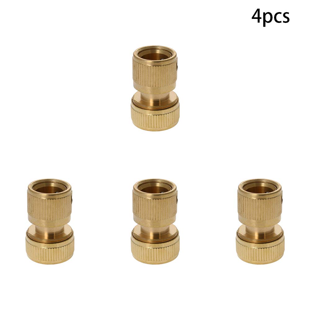 Messing-Schnellverbinder für Gartenschlauch, 147,3 cm, Schnittstellengröße, 4 Stück Adapter für einfachen Schlauchanschluss, Gartenzubehör
