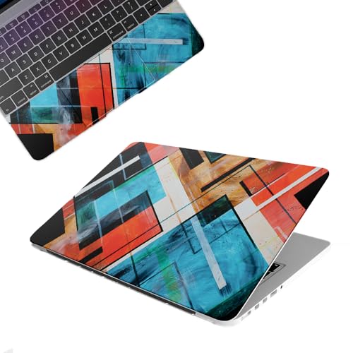 Image of Galaxsia Abstract Pattern Top+Wrist Pad Vinyl Laptop Skin /Sticker /Cover Upto 15.6 Inches Laptops Laminated-Removable-HD Quality Compatible for Hp-Dell-Sony-Lenovo-Asus etc.(15x10 Inches)