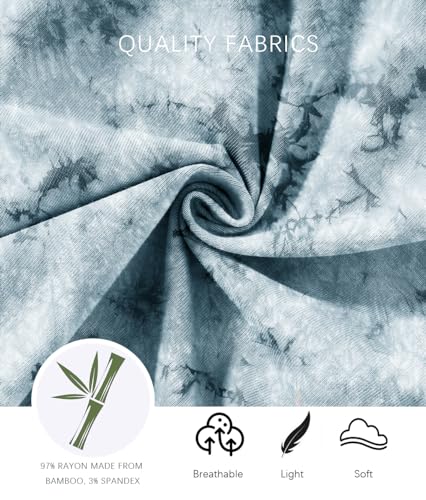 Jimonda Baby Girls Boys Footless Pajamas,Rayon From Bamboo Pjs 2 Way Zipper Long Sleeve Soft Sleeper,Infant Tie-dye Romper2