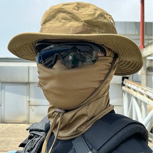 Balaclava de Dos Piezas, Estilo Boonie con Camuflaje, Sombrero para Hombres, para Senderismo, Acampada, Pesca y Otros Deportes Al Aire Libre miniatura 4