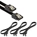 Produktbild POPPSTAR 3x SATA Kabel SSD/HDD (0,5m SSD Datenkabel/SATA 3 Kabel SSD, 2 gerade Stecker) bis zu 6 Gbit/s, schwarz