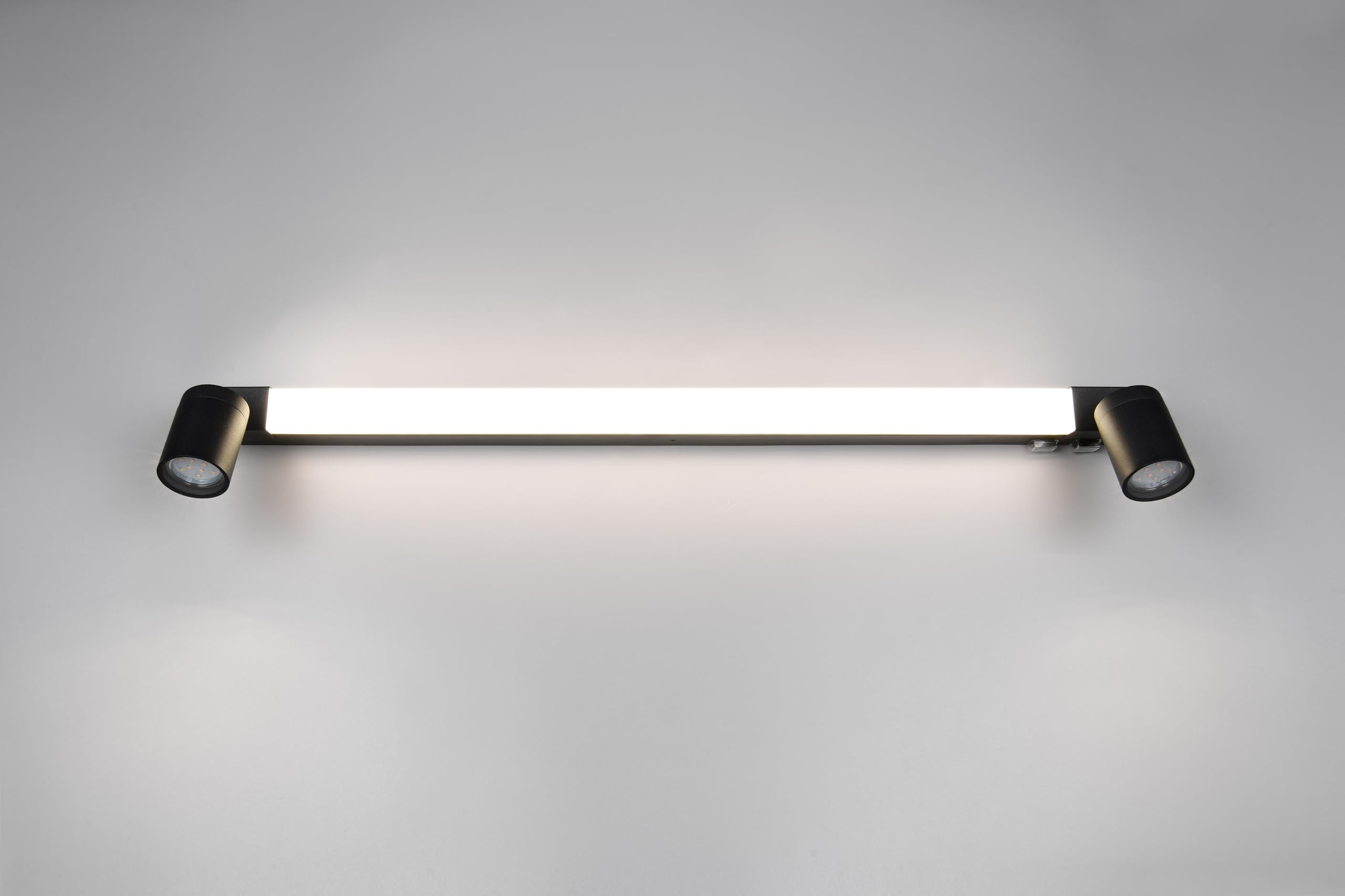 Trio Leuchten LED Badezimmer Wandleuchte Enrico 281479332, Metall Schwarz matt, 9 Watt LED, exkl. 2x GU10, Lichtfarbe einstellbar
