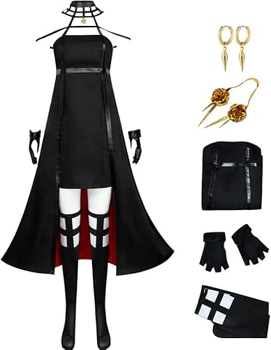 Miniatura 5 de Lmetsky Yor - Disfraz de cosplay Yor para cosplay, uniforme, diadema, aretes, accesorios para mujer, Halloween