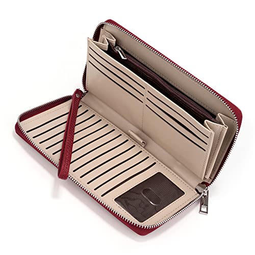 Wallet Women Vegan Leather RFID Blocking Large Ladies Wristlet Purse Card Holder Organizer Clutch4
