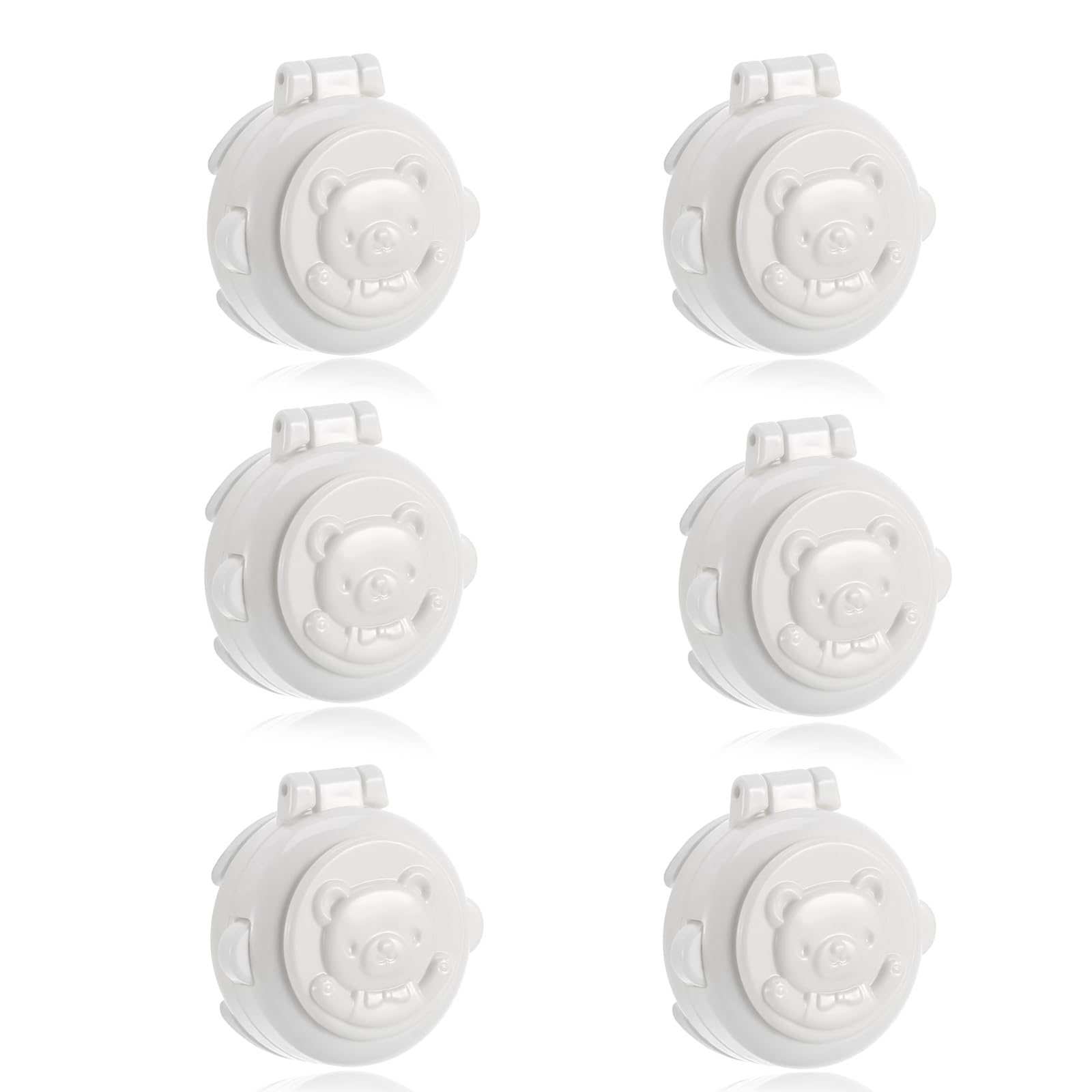 Boutons de verrouillage de sécurité pour bébé, 6pcs verrous de sécurité enfant pour verrouillage de machine à laver verrouillage de sécurité pour machine à laver pour démarrage de clé (blanc)
