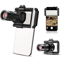 APEXEL 2 in 1 Ultra HD 6X Telephoto Lens & 150mm Macro Lens with Universal Clip, Phone Camera Lens Kit for iPhone 17/16/15... Samsung, Pixel and Other Smartphones