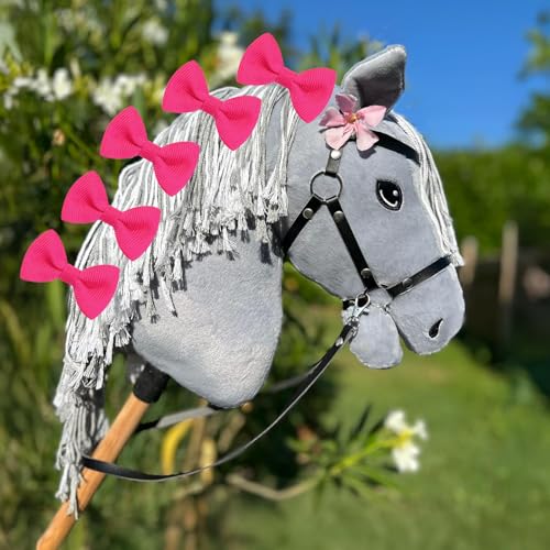 Hobby Horse 16 Stück Schleifen mit Gummibändern, Haustiere Bögen Zubehör für Steckenpferd Lange Haare Haustier Hunde Katze Welpen