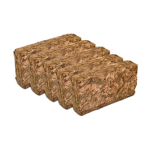 Terra-Discount 36 x Grober Kokosziegel je ca. 500 g - Bodengrund für Terrarien, Humusziegel, grob