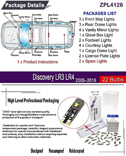 Kit de Luz Interior LED para Land Rover LR3 LR4 Discovery miniatura 2