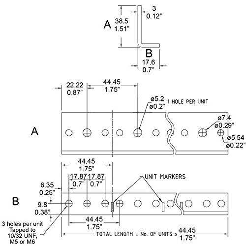 DIN Mounting Rail, 38.91 mm