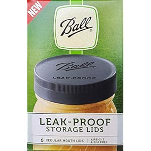 Ball Mason Jar Lids – Regular Mouth (Mason Jar Caps) – Leak Proof (Standard)