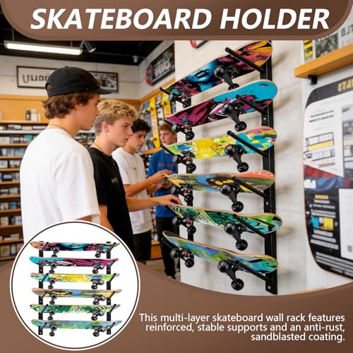 Rangement mural pour skateboards pour libérer l'espace de votre sol - 2
