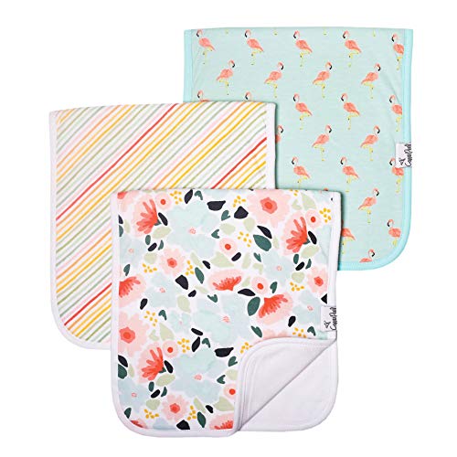 Image of Copper Pearl Baby Burp Cloth Large 21''x10'' Size Premium Absorbent Triple Layer 3-Pack Gift Set “Leilani