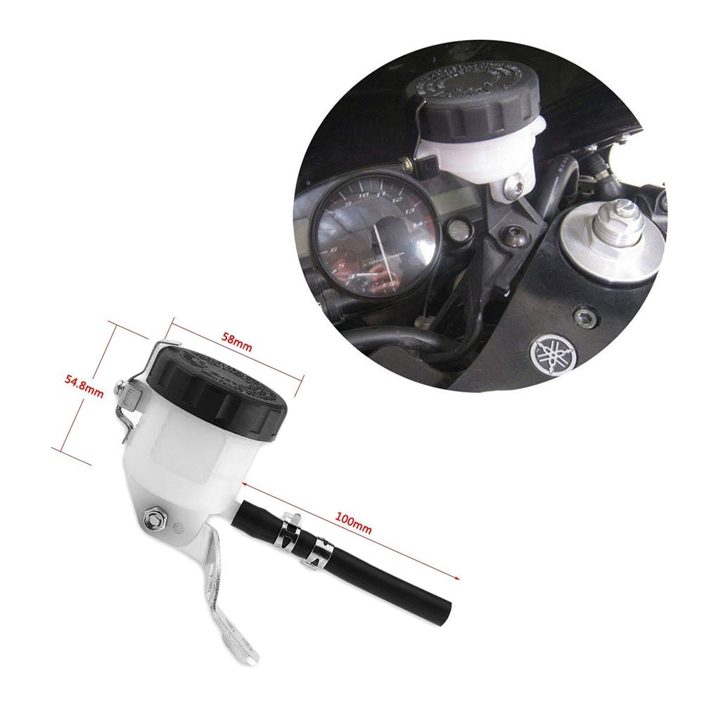 Depósito de freno de motocicleta con soporte Cilindro maestro para SV650 2003-2009 SV100S 2003-2007 Negro