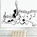 Classico Strumento Musicale Per Chitarra Decalcomanie Da Muro In Vinile Design Originale Musica Adesivo Da Parete Per Chitarra Per Decorazione Domestica 105 * 75Cm