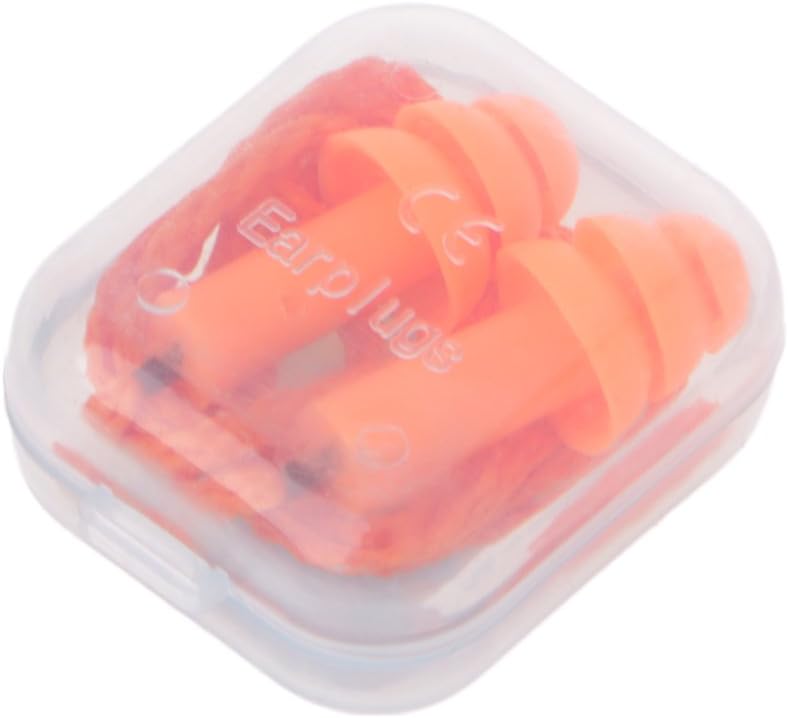 Huaxix Soft Silicone Wired Ear Plugs Noise Reduction Caps Earmuffs Hearing Protection